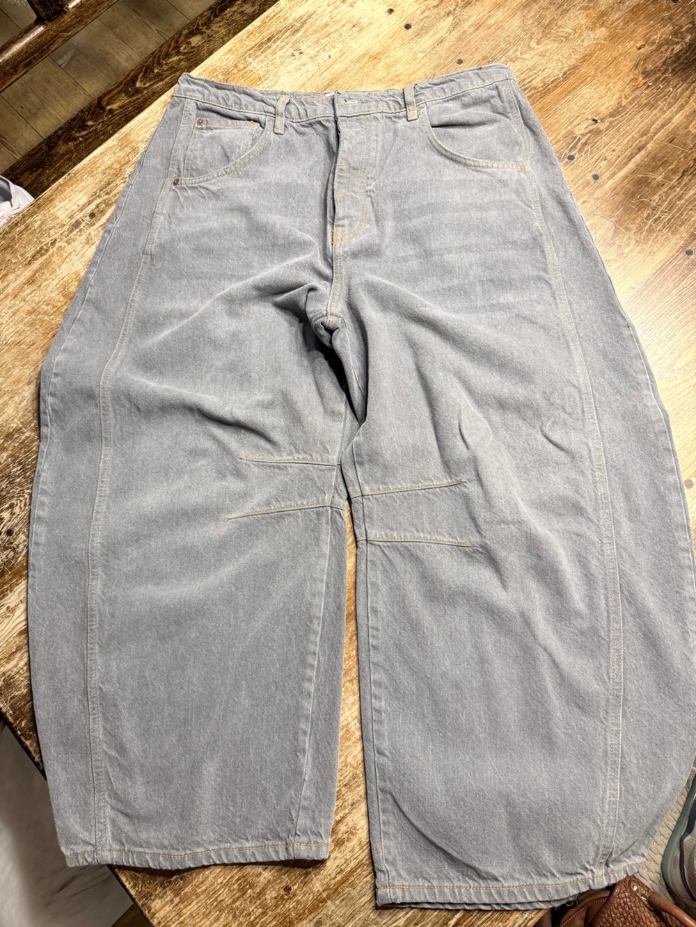 We The Free Good Luck Mid-Rise Barrel women jeans - size 32 - Grey